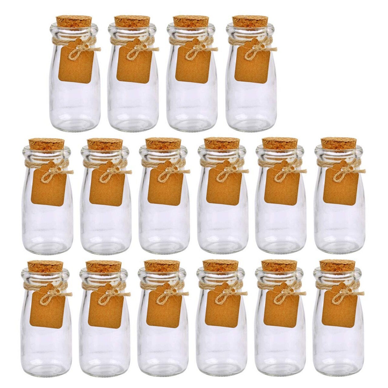 30Pcs Glass Favor Jar With Cork Lids,100 ML 3.4oz Potion Bottles,Small Apothecary Jars,Multifunctional,for Party Wedding Favors Halloween,Great Decoration